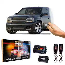 MPC - 1-Button Remote Start Kit For 2002-2008 Chevrolet Trailblazer - Prewired - Black