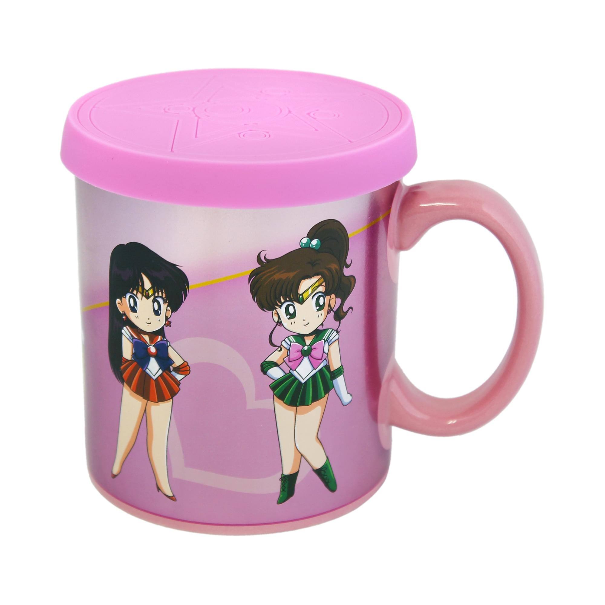 Alt View 10. Just Funky - Sailor Moon Sailor Scouts 16 Ounce Ceramic Mug with Lid - Pink.