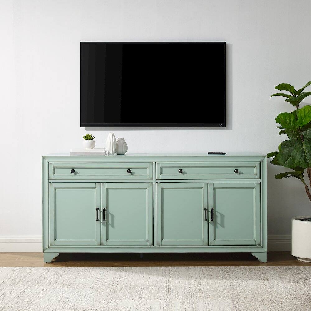 Alt View 10. Crosley Furniture - Tara Sideboard - Distressed Seafoam Blue.