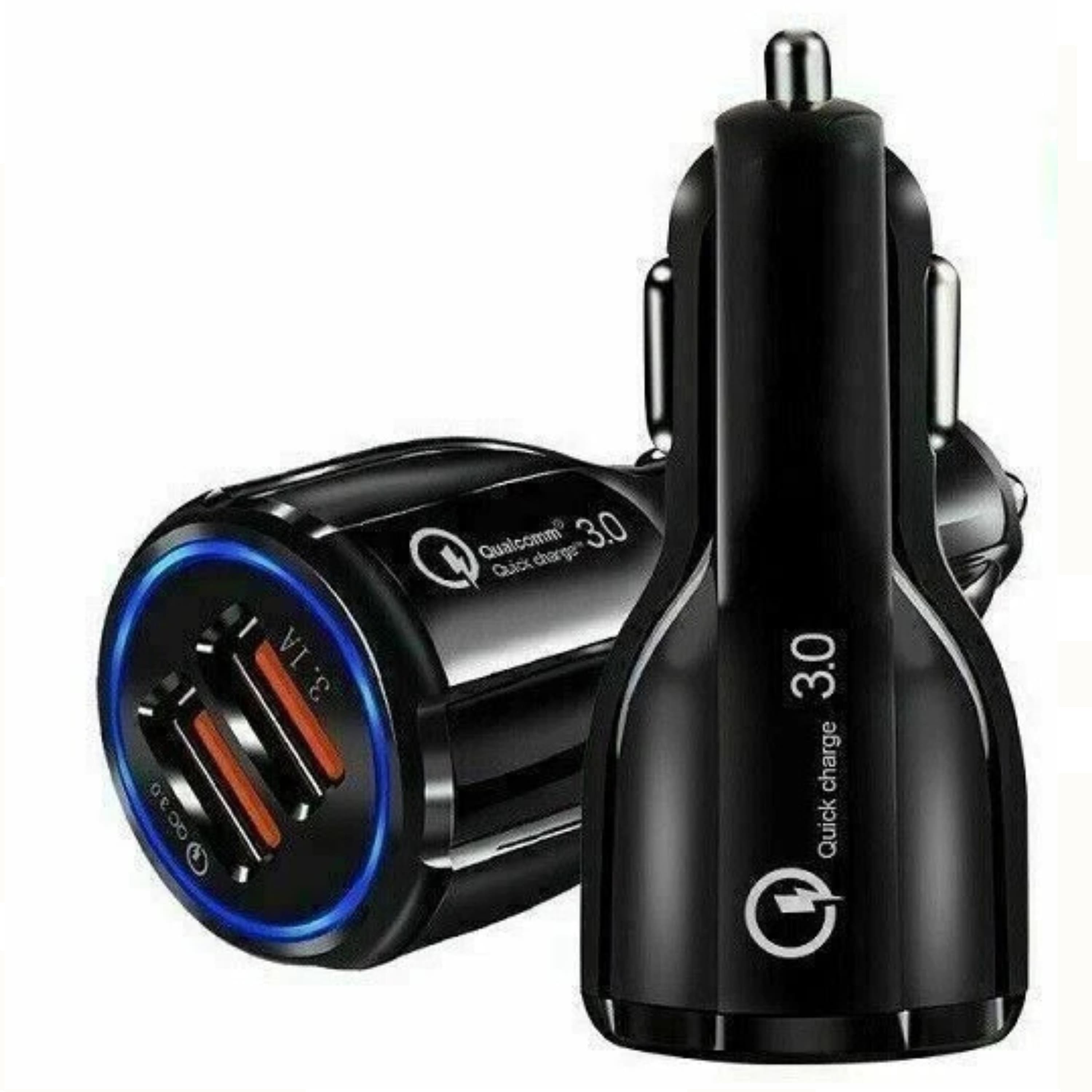 Kitcheniva - 3 Pack Dual USB Port Fast Car Charger Adapter for iPhone Android Samsung