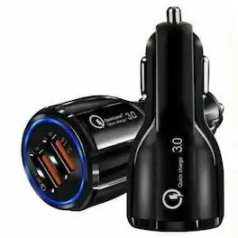 Kitcheniva - 3 Pack Dual USB Port Fast Car Charger Adapter for iPhone Android Samsung