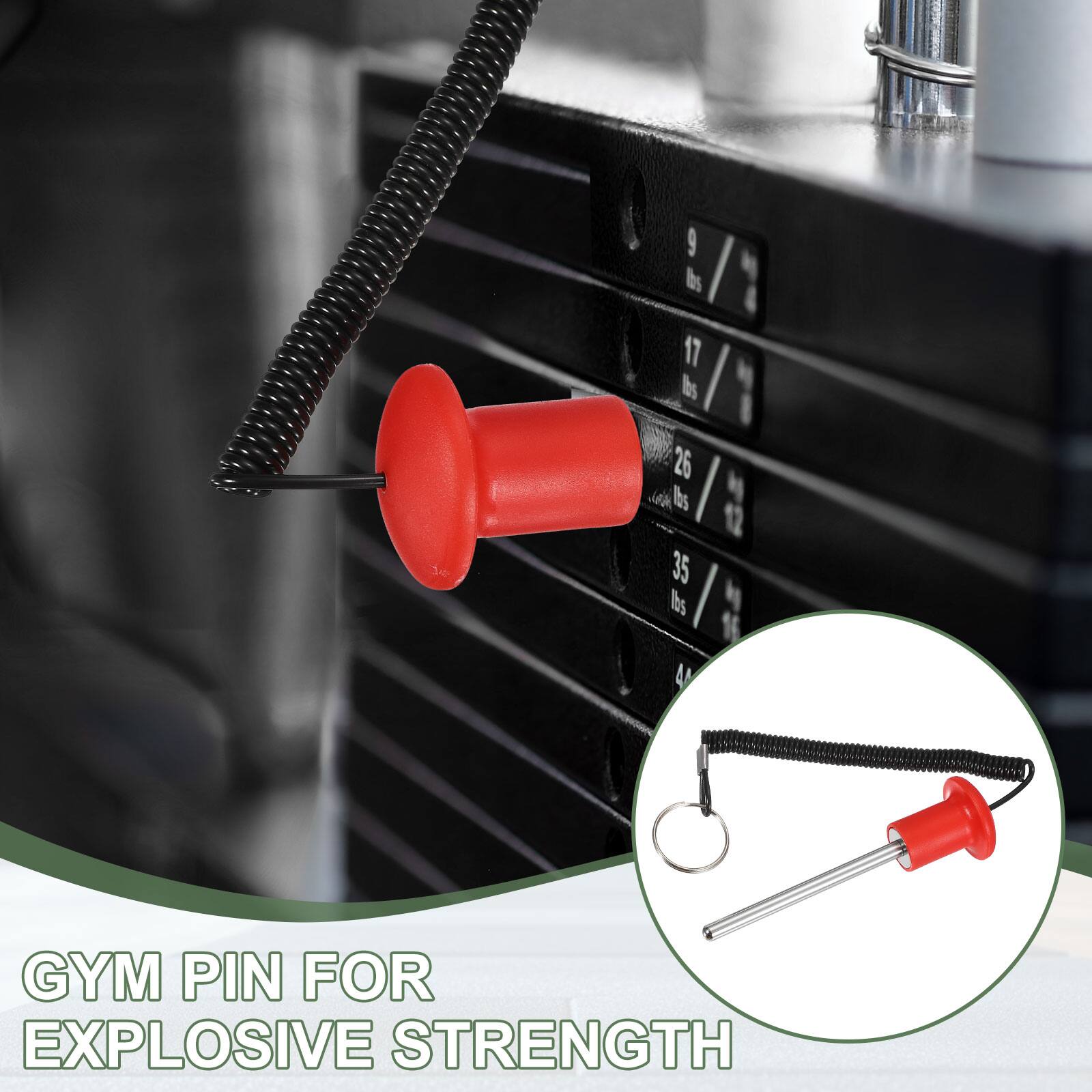 9 lbs 17 lbs 26 lbs 35 lbs GYM PIN FOR EXPLOSIVE STRENGTH