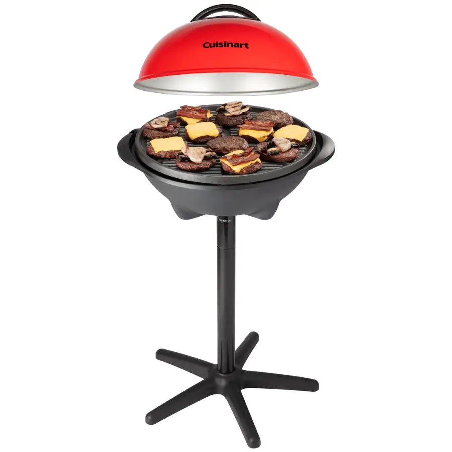 Alt View 26. Cuisinart - 2-in-1 Indoor/Outdoor Electric Grill - Red.