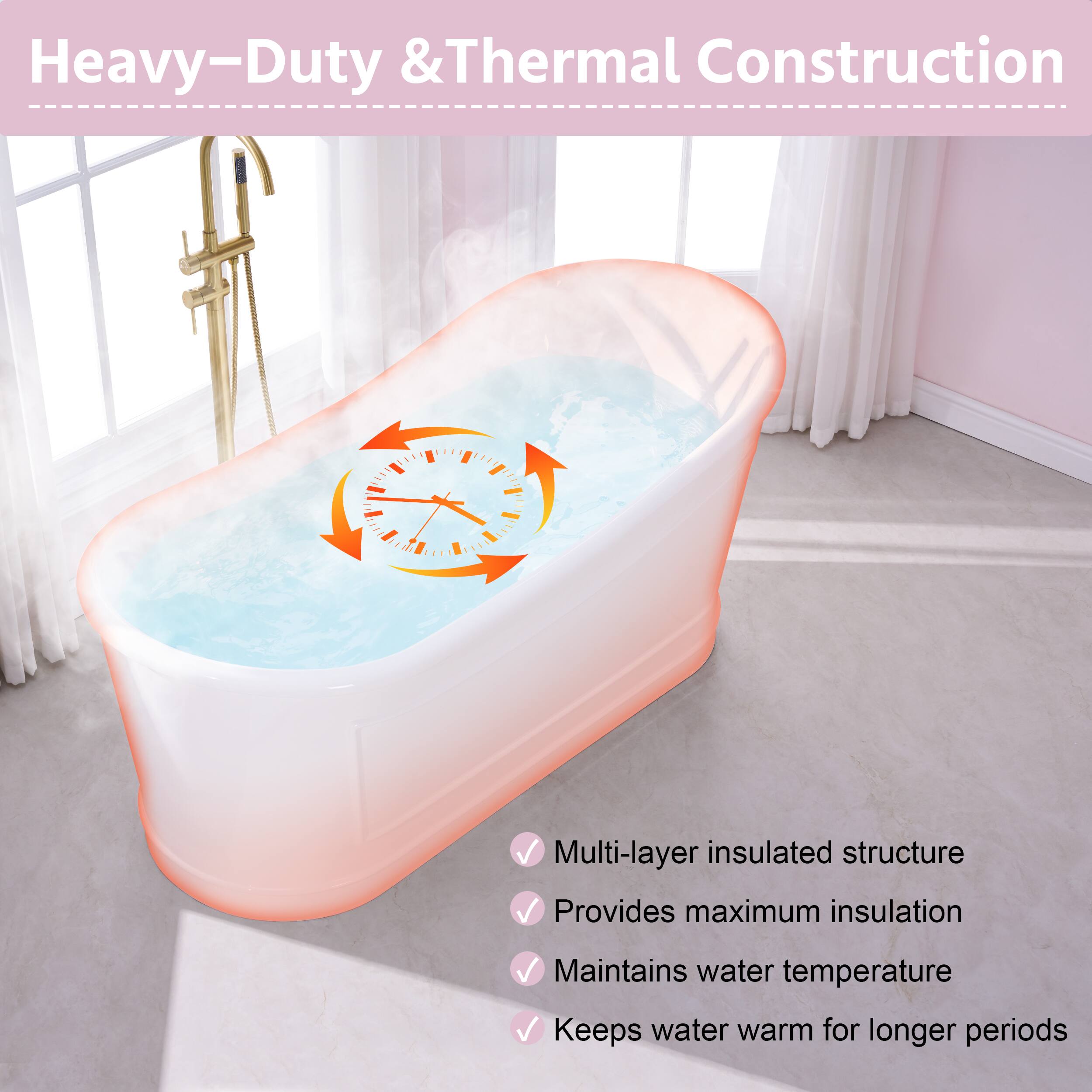 Heavy-Duty & Thermal Construction

Multi-layer insulated structure  
Provides maximum insulation  
Maintains water temperature  
Keeps water warm for longer periods