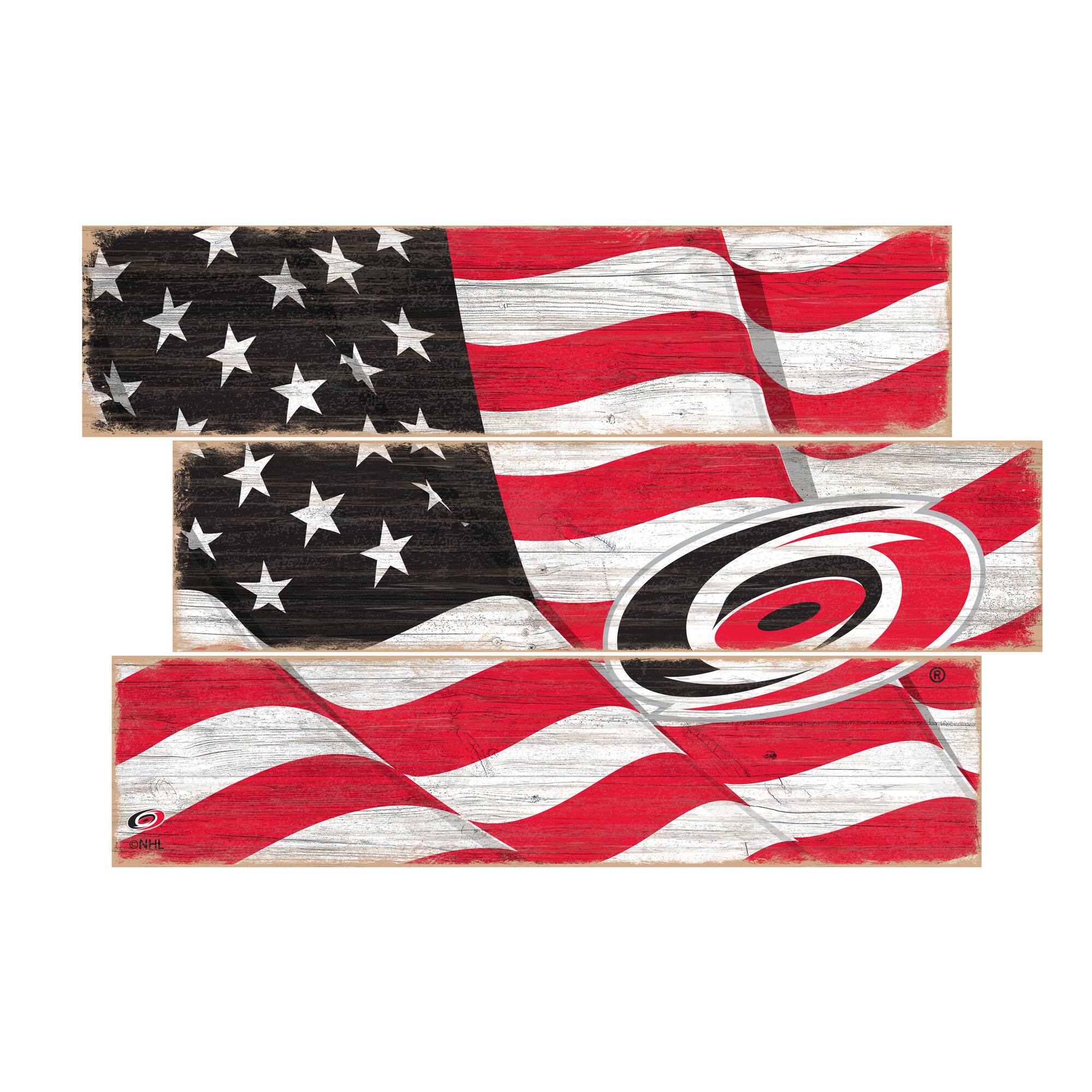 Carolina Hurricanes 3-Plank Team Flag