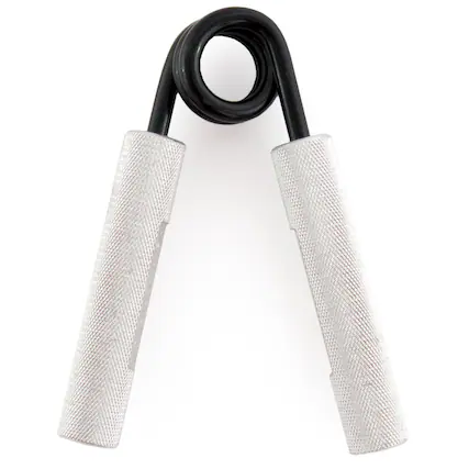Front. ProsourceFit - ProsourceFit Hand Grip and Wrist Strengthener, 300 lbs - Silver/Back.