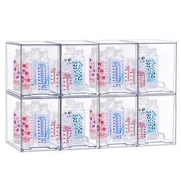 Sorbus - Stackable Acrylic Storage Drawers, 8 Pack Plastic Organizer Bins - Clear