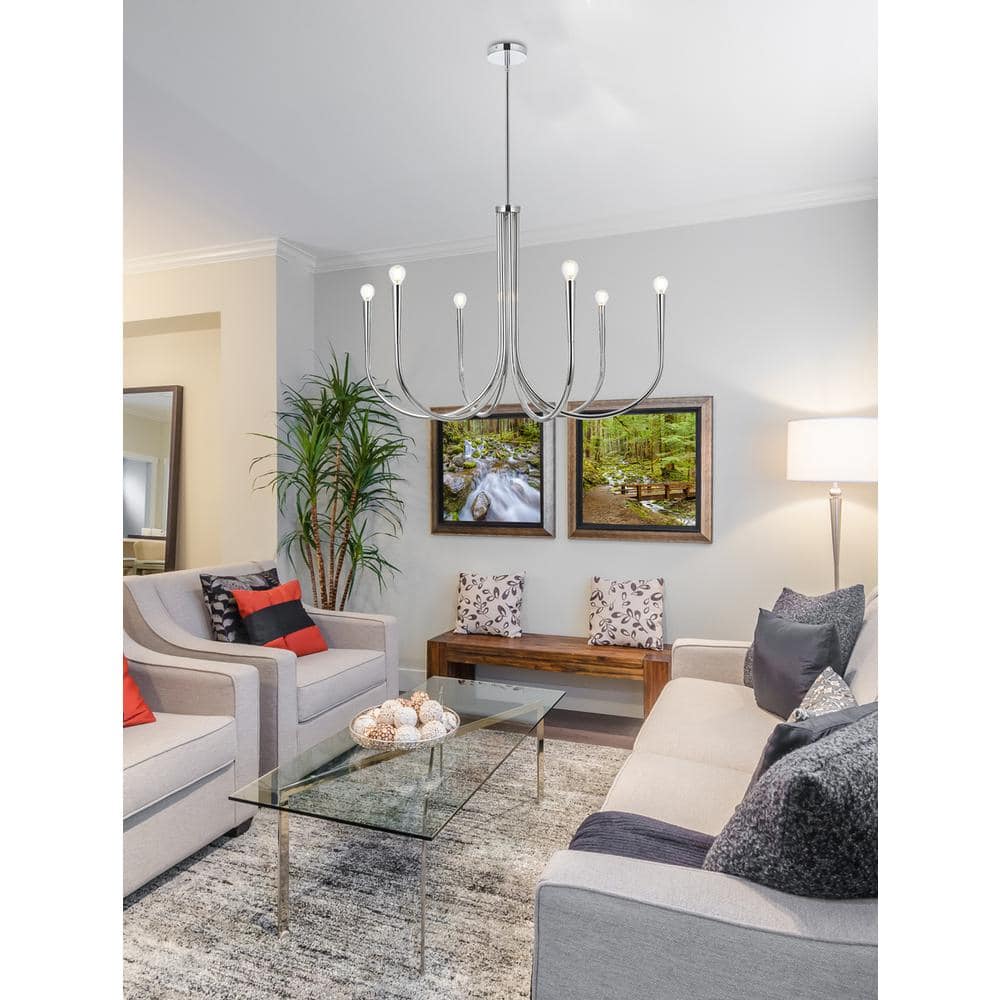 Living District - Layne 36 inch chandelier - Chrome price history on PriceWatchPro