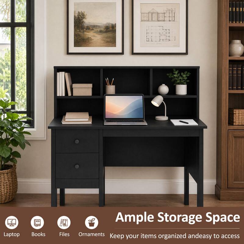 Laptop Books Ample Storage Space Files Ornaments items organized to Keep your and easy access