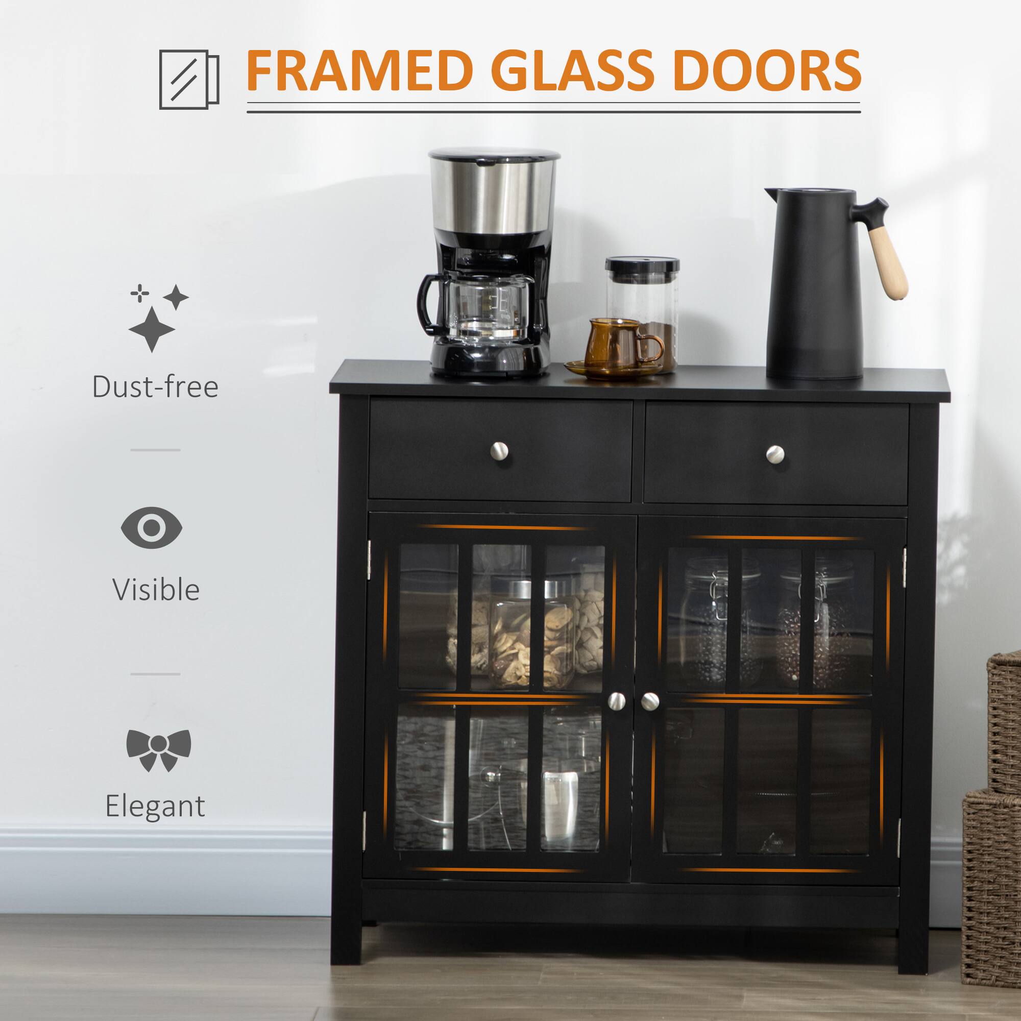 FRAMED GLASS DOORS

Dust-free
Visible
Elegant