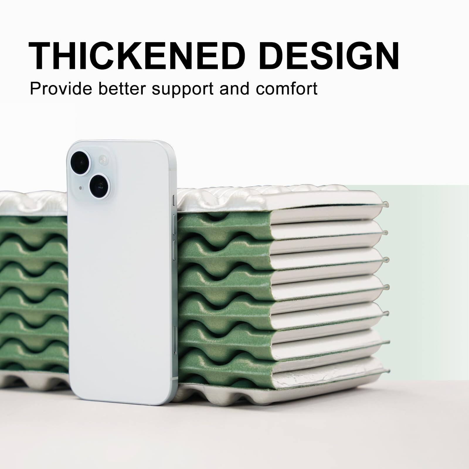 THICKENED DESIGN  
Provide better support and comfort