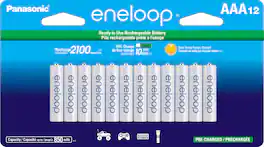 Panasonic - eneloop AAA 12Pk Rechargeable Batteries
