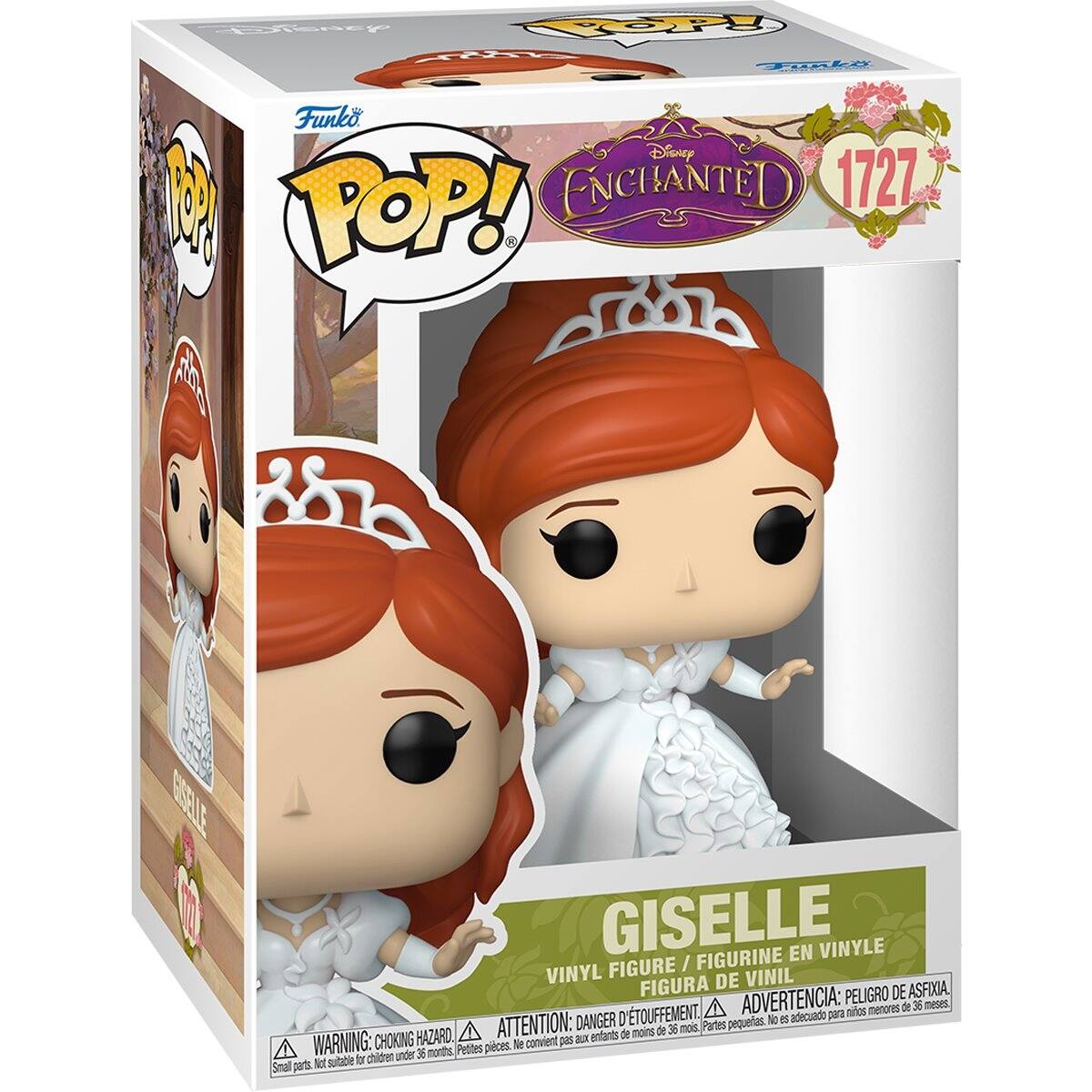 Funko POP! Disney Enchanted 1727  
Giselle Vinyl Figure / Figurine en Vinyle / Figura de Vinil  
Choking Hazard: Small parts. Not suitable for children under 36 months.  
Danger: Petite pièce. Ne convient pas aux enfants de moins de 36 mois.  
Peligro de asfixia: Piezas pequeñas. No es adecuado para niños menores de 36 meses.