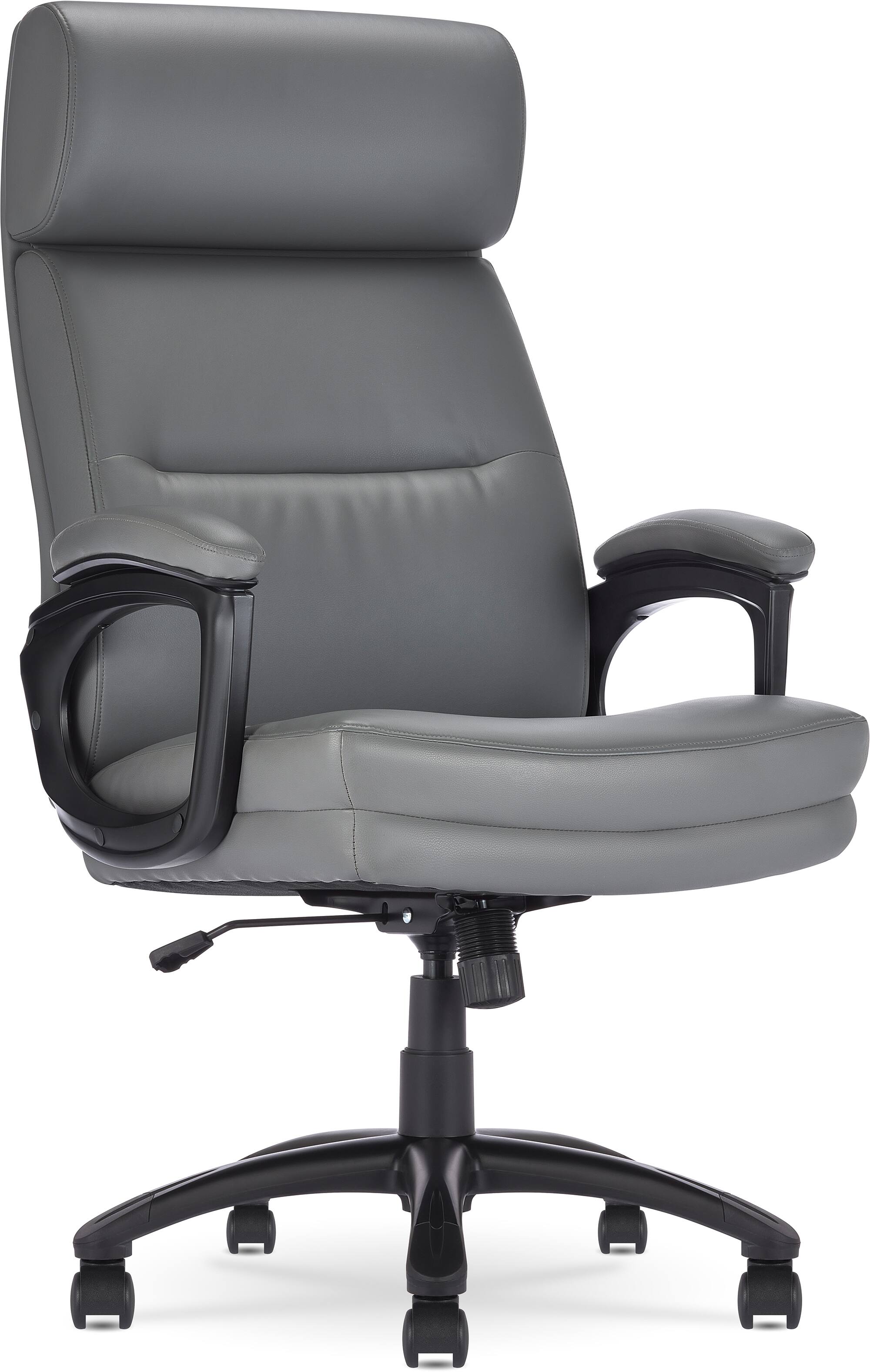 Angle. Serta - Serta® Comfort Big & Tall Executive Office Chair, Gray Bonded Leather - Gray.