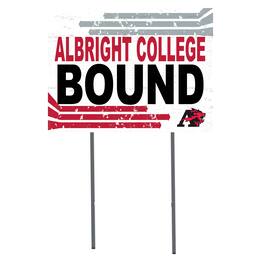 Jardine - Albright Lions 18'' x 24'' Bound Yard Sign - White