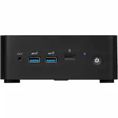 Front. MSI - Cubi NUC AI Desktop - Intel Core Ultra 5 - 16GB Memory - 1TB SSD - Black.