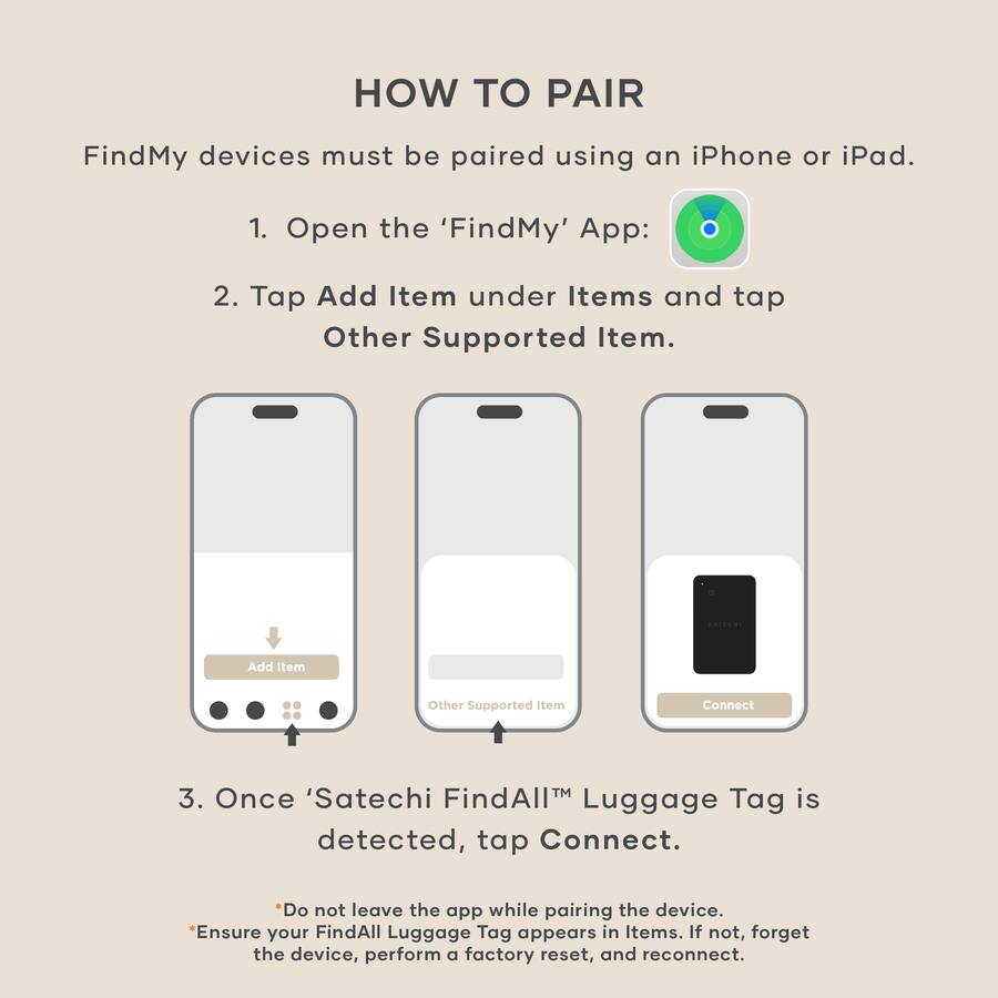 Reconnect Tags Satechi FindAll Smart Luggage Tag with Find My, TSA Friendly, Airport ...