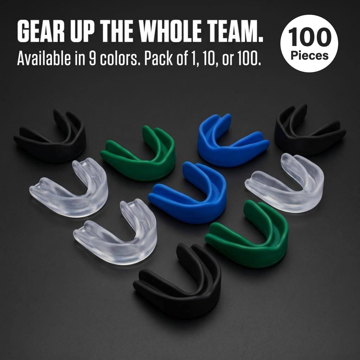 GEAR UP THE WHOLE TEAM. Available in 9 colors. Pack of 1, 10, or 100. 100 Pieces