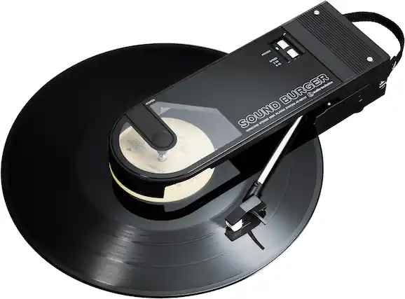 Front. Audio-Technica - AT-SB727-BK Sound Burger Portable Turntable - Black.