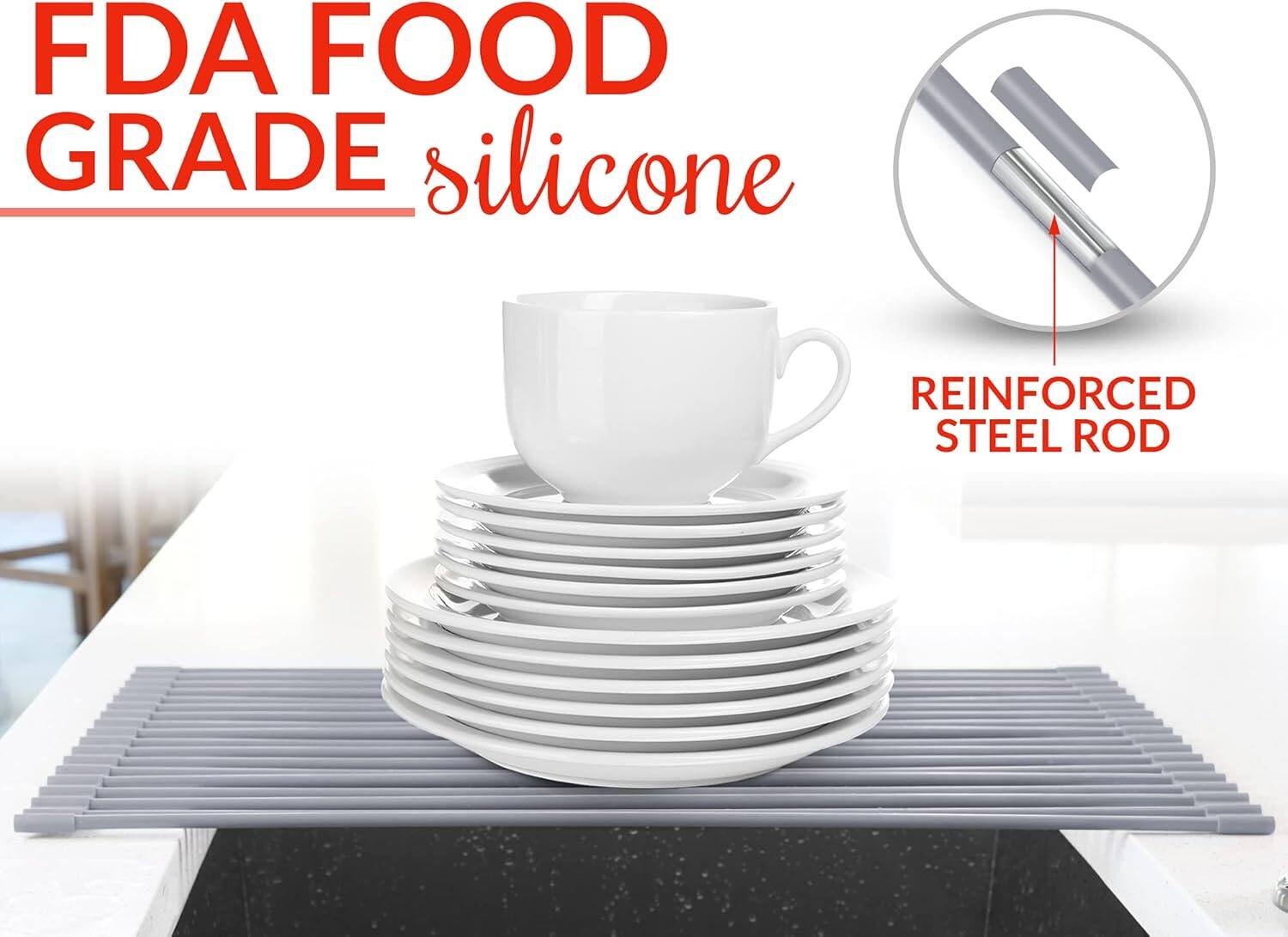 FDA FOOD GRADE silicone  
REINFORCED STEEL ROD