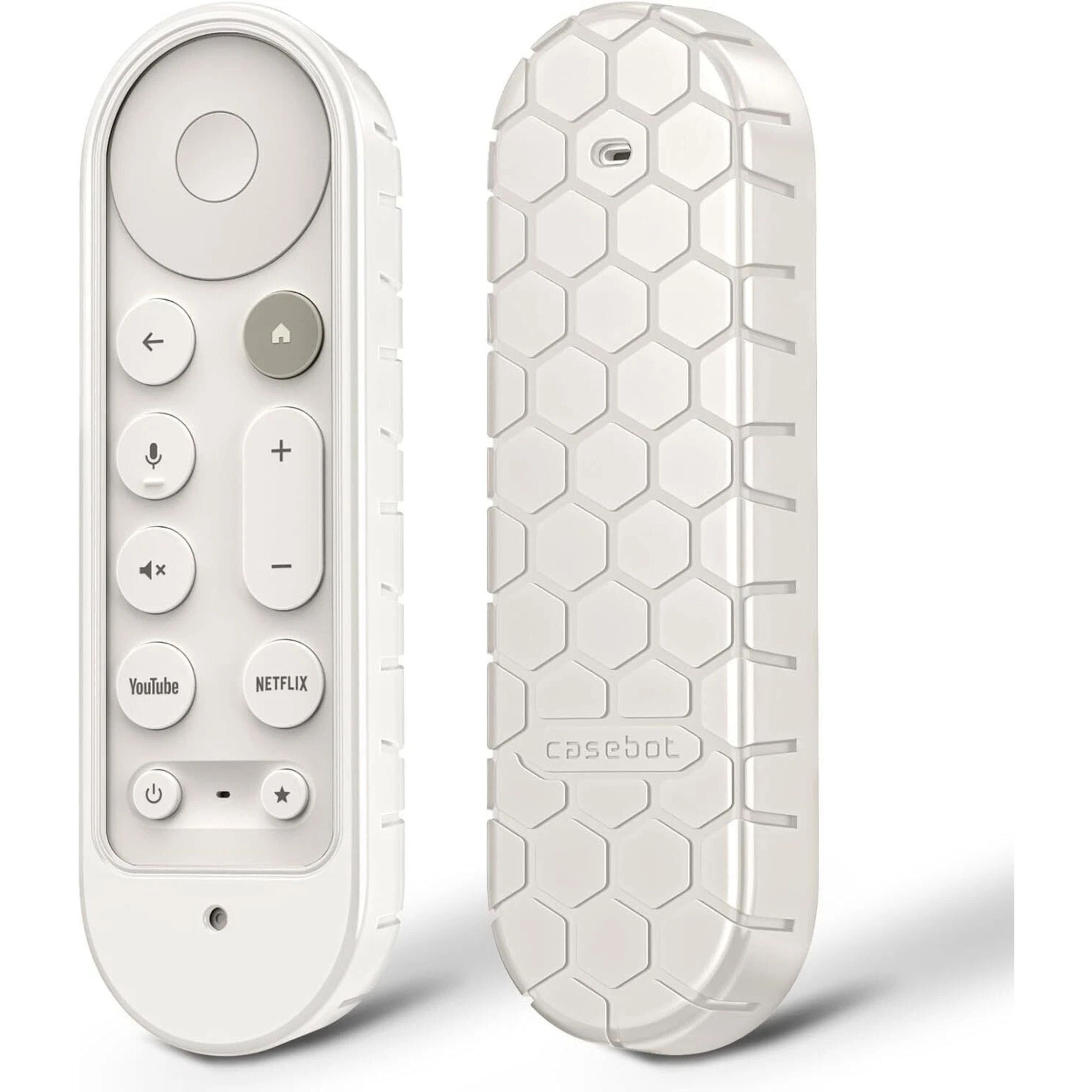 Kitcheniva - Protective Case Cover for Google TV Streamer 4K Voice Search Remote 2024 Silicone Anti-Slip Shockproof Porcelain - Porcelain