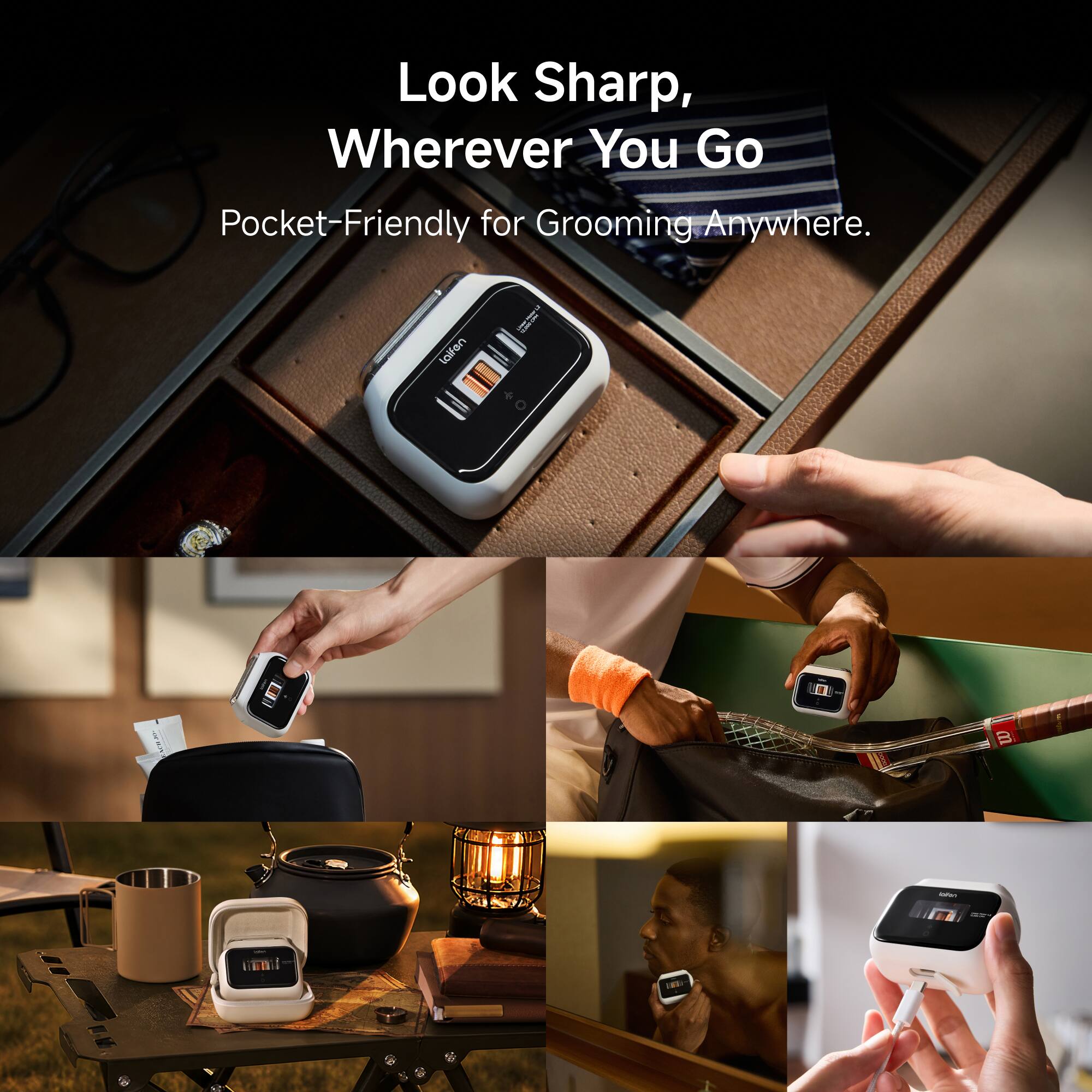 Look Sharp, Wherever You Go  
Pocket-Friendly for Grooming Anywhere.
