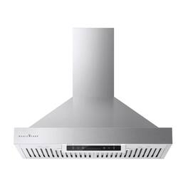 Magic Chef - 36 inches - Recirculating - Wall Range Hood - Stainless Steel