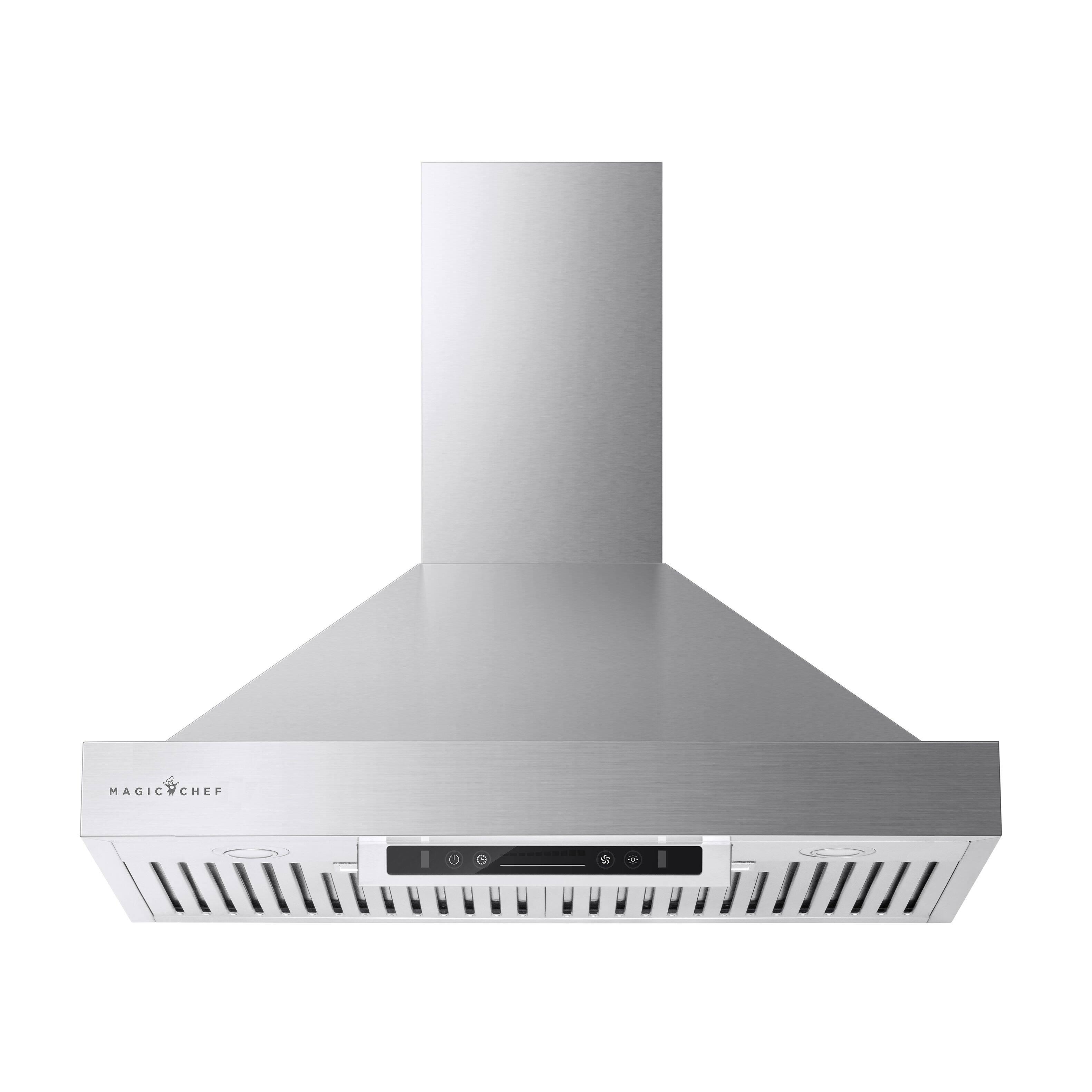 Front. Magic Chef - 36" Stainless Steel Range Hood - Stainless Steel.