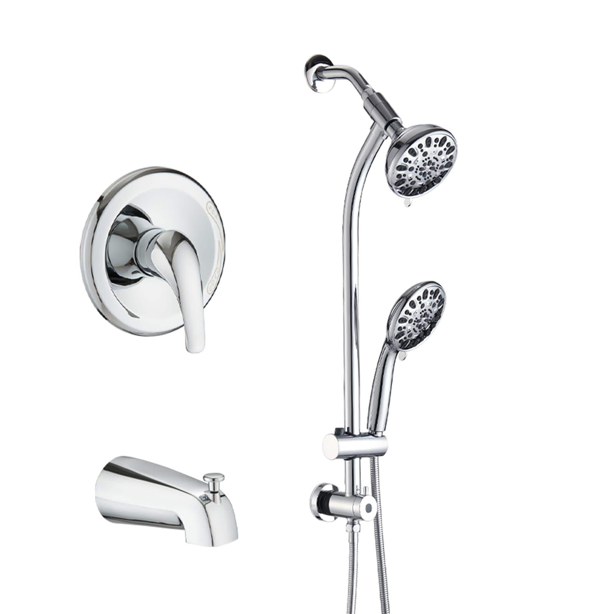 Boyel Living - Tool-Free Shower Combo 7-Spray 1.8GPM - Chrome