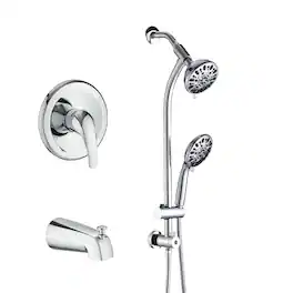 Boyel Living - Tool-Free Shower Combo 7-Spray 1.8GPM - Chrome