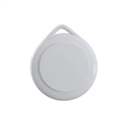 Front. Cluzine - MFi Certified AirTag Locator Compatible with Apple Find My Key Pet Elderly Bluetooth Anti-Lost Tracker White - White.