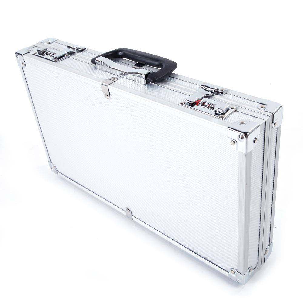 Alt View 7. Winado - Portable Aluminum Gun Case Pistol HandGun Lock Foam Safe Storage Box with Sponge Liner & Hard Case & Non-slip Handle New - Silver.