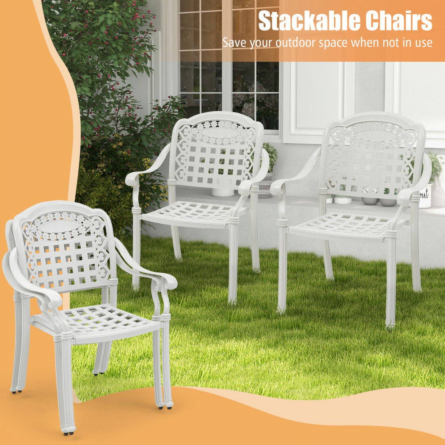 Stackable Chairs  
Save your outdoor space when not in use