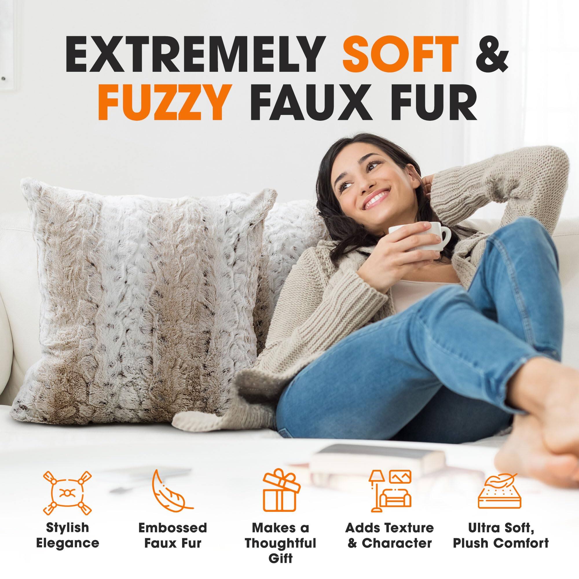 EXTREMELY SOFT & FUZZY FAUX FUR

Stylish Elegance  
Embossed Faux Fur  
Makes a Thoughtful Gift  
Adds Texture & Character  
Ultra Soft, Plush Comfort