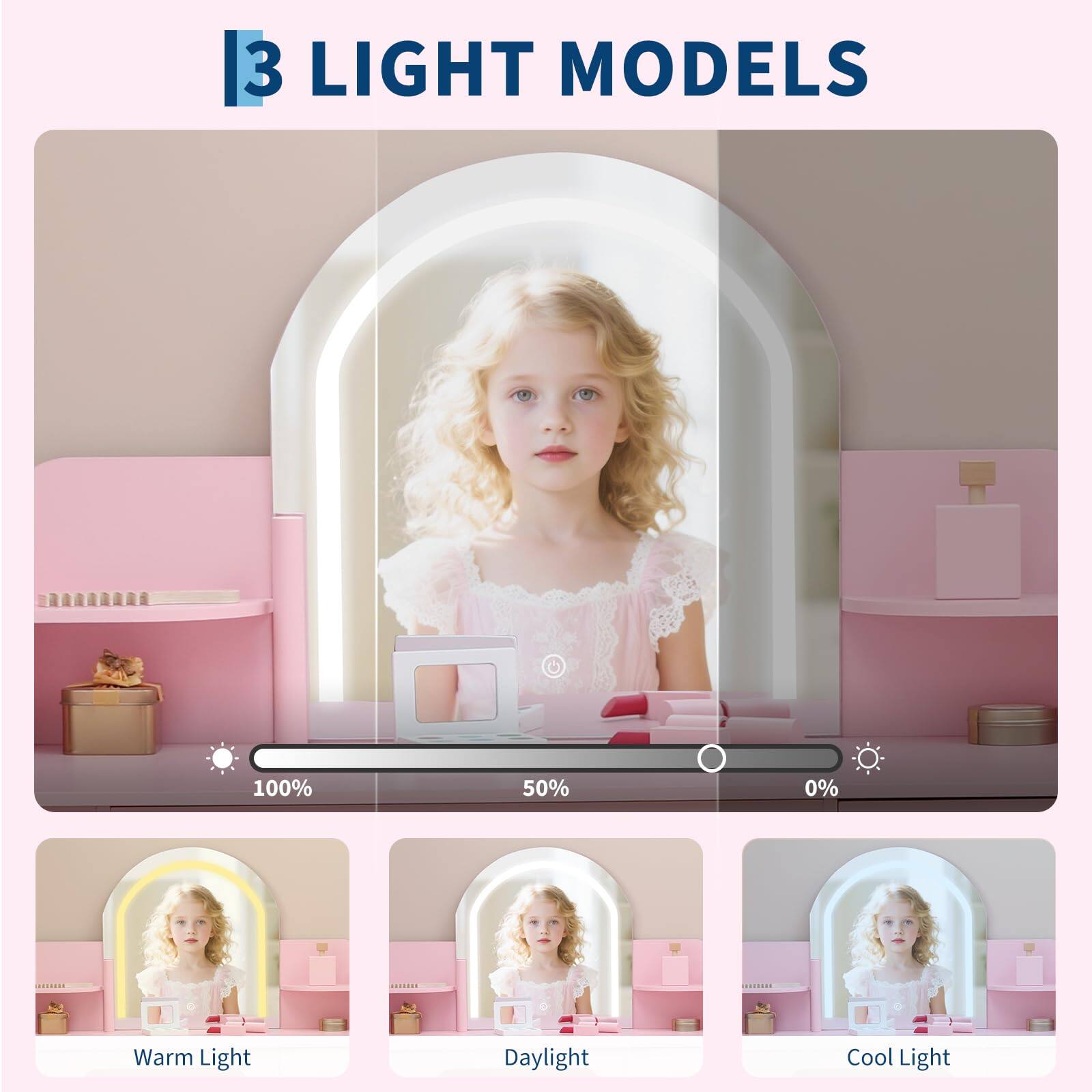 3 LIGHT MODELS

Warm Light Daylight Cool Light