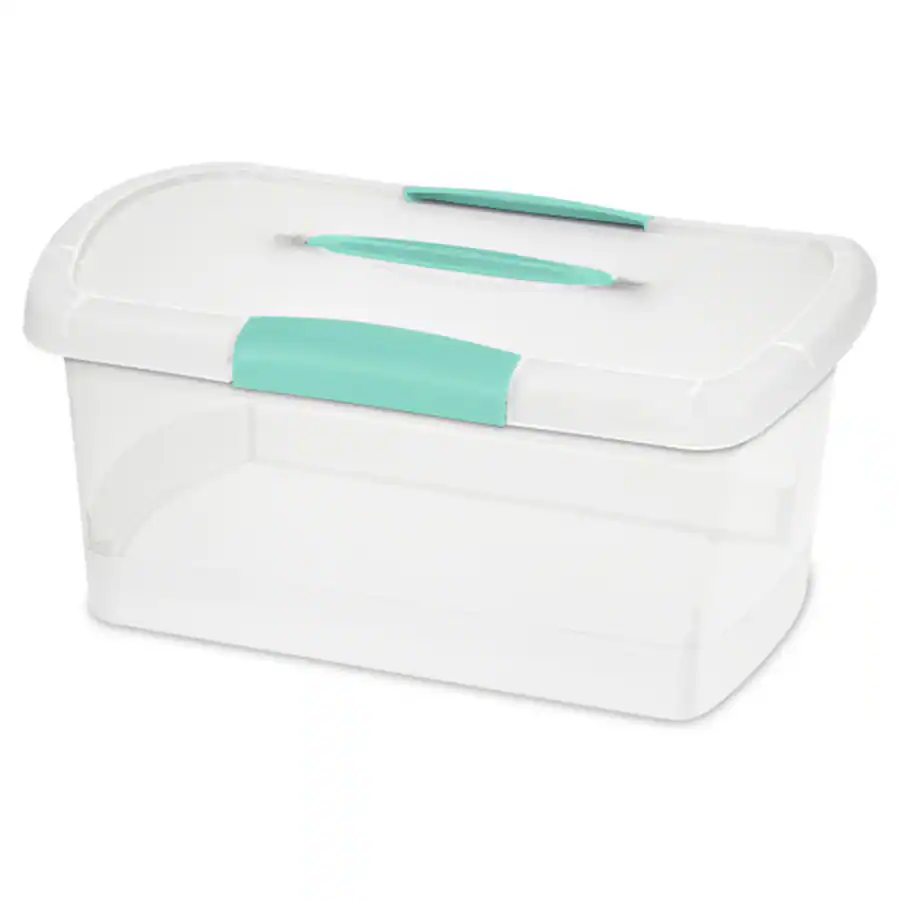 Nesting Storage Sterilite Medium Nesting ShowOffs, Stackable Storage Bin with Latch Lid ...