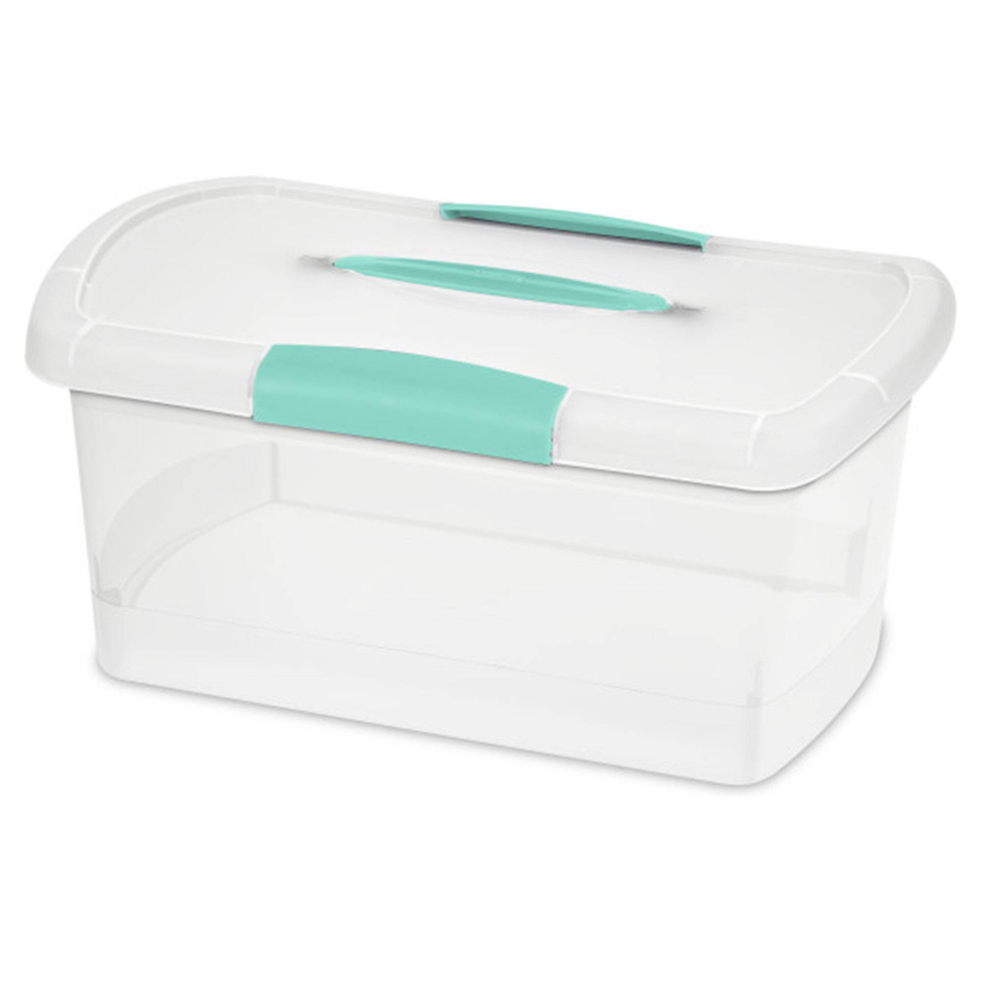Front. Sterilite - Sterilite Medium Nesting ShowOffs, Stackable Storage Bin with Latch Lid, 30 Pack.