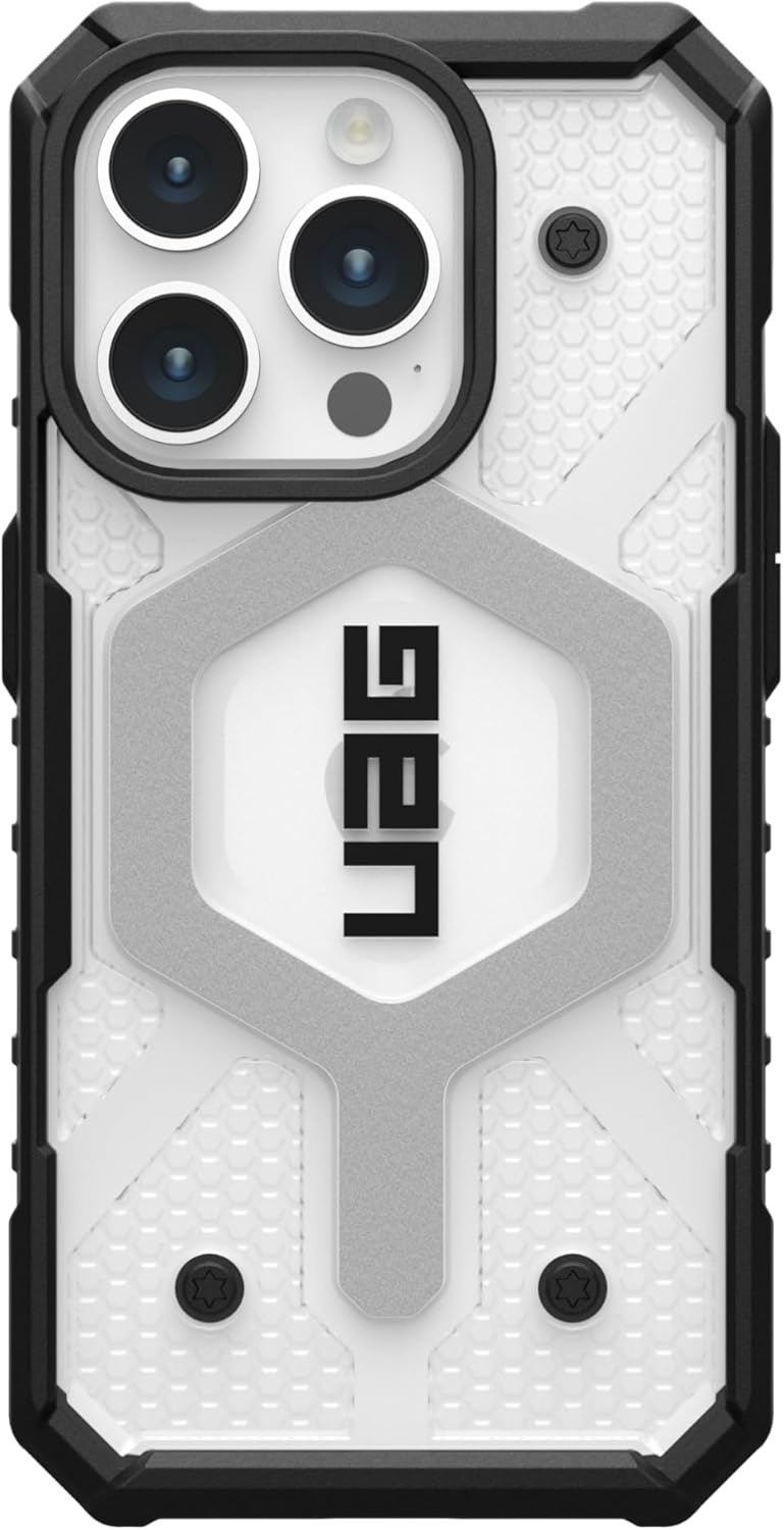 Left. UAG - UAG Pathfinder Ice with MagSafe Case - iPhone 15 Pro - Ice.