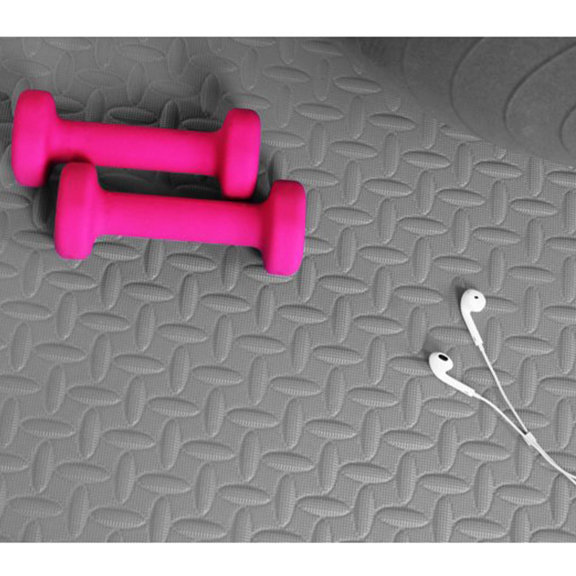 Alt View 5. BalanceFrom Fitness - BalanceFrom Fitness 96 Sq Ft Interlocking EVA Foam Exercise Mat Tiles, Gray - Grey.