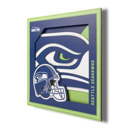 YouTheFan - Seattle Seahawks 12'' x 12'' 3D Logo Wall Art - Multicolor