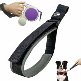 Paradigms Interiors - Wrist Strap For Retractable Dog Leash - Safety Band With Soft Neoprene Lining And Lockable Hook - Space Gray
