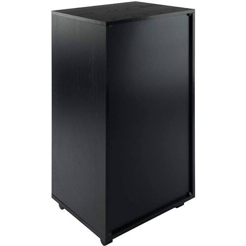 Back. SlickBlue - Scandinavian 7-Drawer Tall Storage Chest for Home and Office - Black.