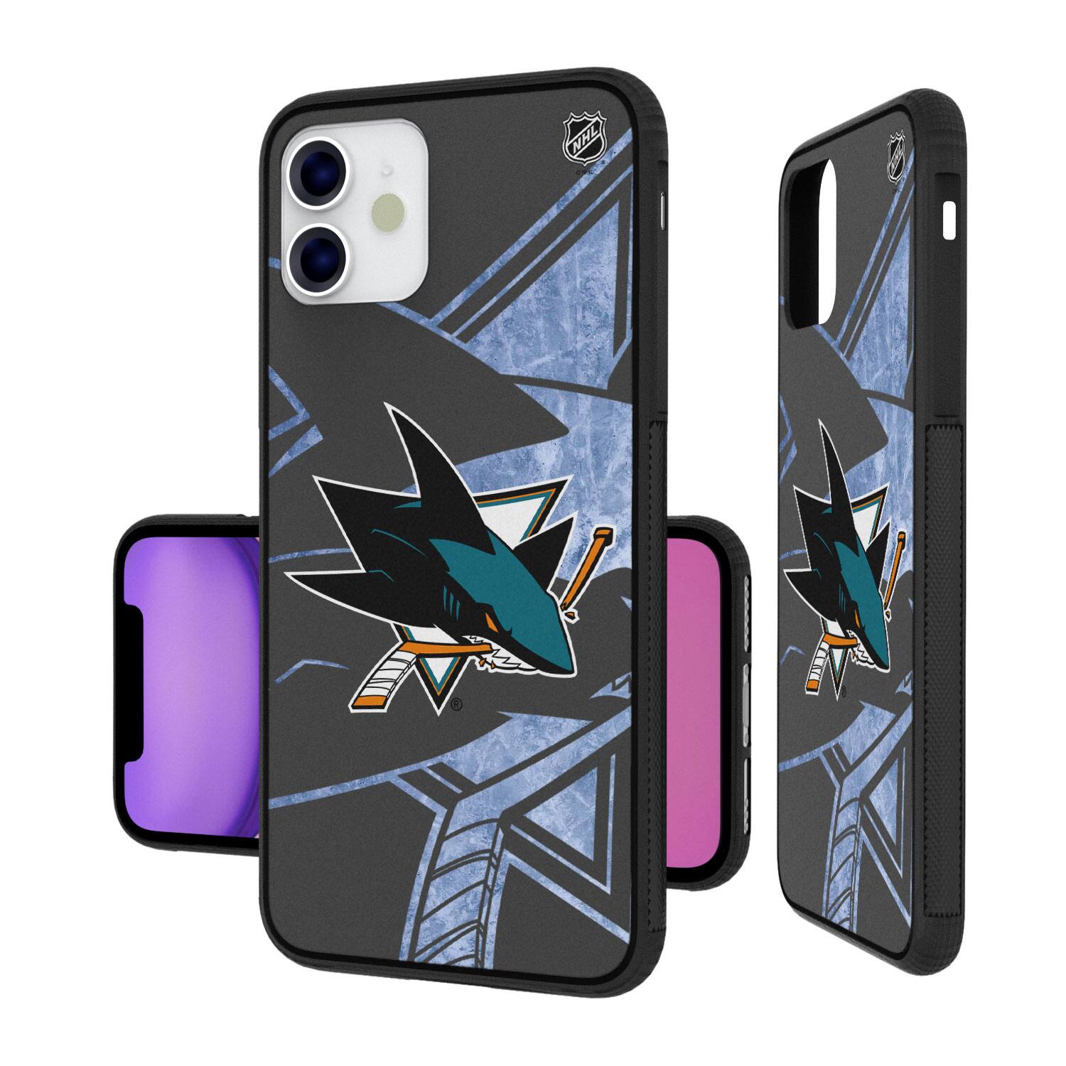 Alt View 1. Keyscaper - San Jose Sharks Bump Case with 8.2ft Drop Protection - 16 - Multicolor.
