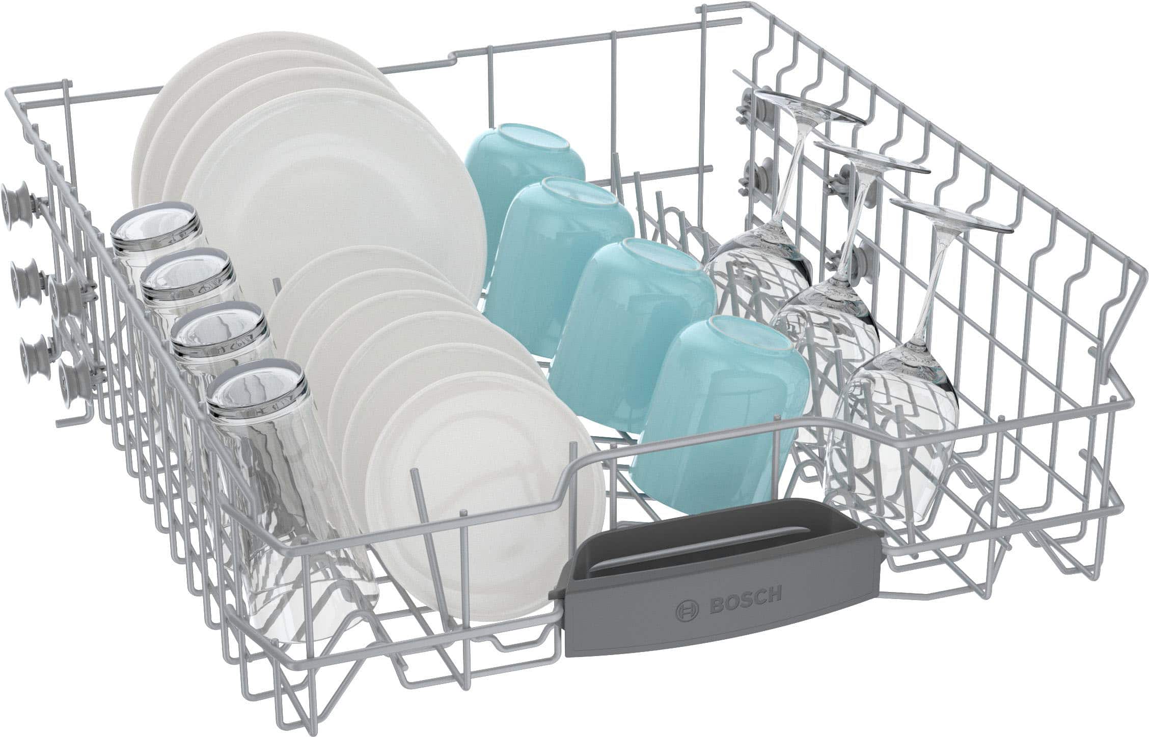 Alt View 16. Bosch - 300 Series 24" Front Control Smart Built-In Stainless Steel Tub Dishwasher with 3rd Rack, 48 dBA - Stainless Steel.