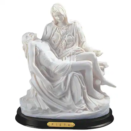 Front. FC Design - FC Design 10"H La Pieta by Michelangelo Holy Figurine Statue Office Desk Tabletop Home Decor Gift - Multi-Color.