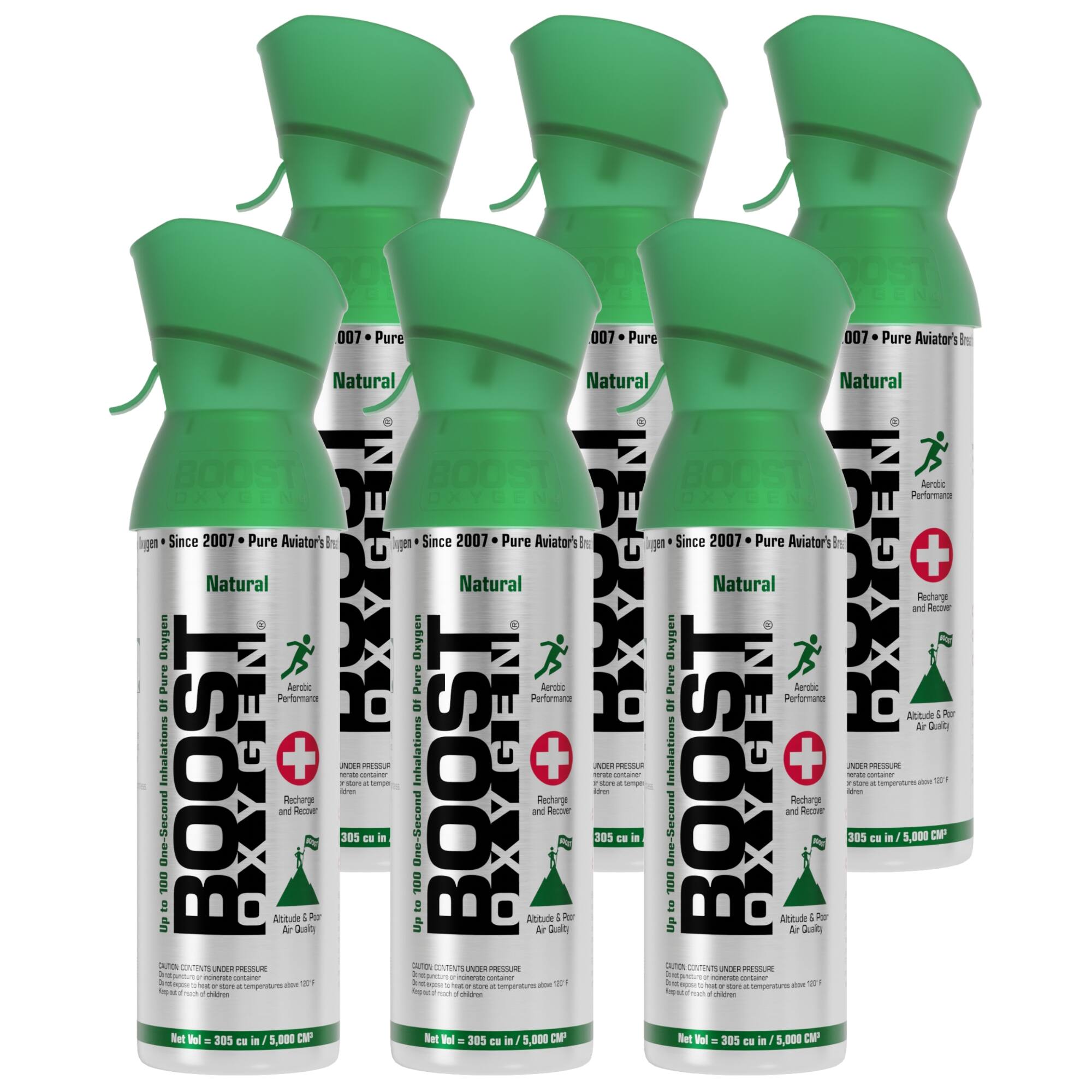 007 Pure  
Natural  
BOOST  
Since 2007  
Pure Aviator's  
Recharge and Reoxygen  
Up to 10 One-Second Inhalations  
305 cu in / 5,000 CMP  
Net Vol 305 cu in / 5,000 CMP