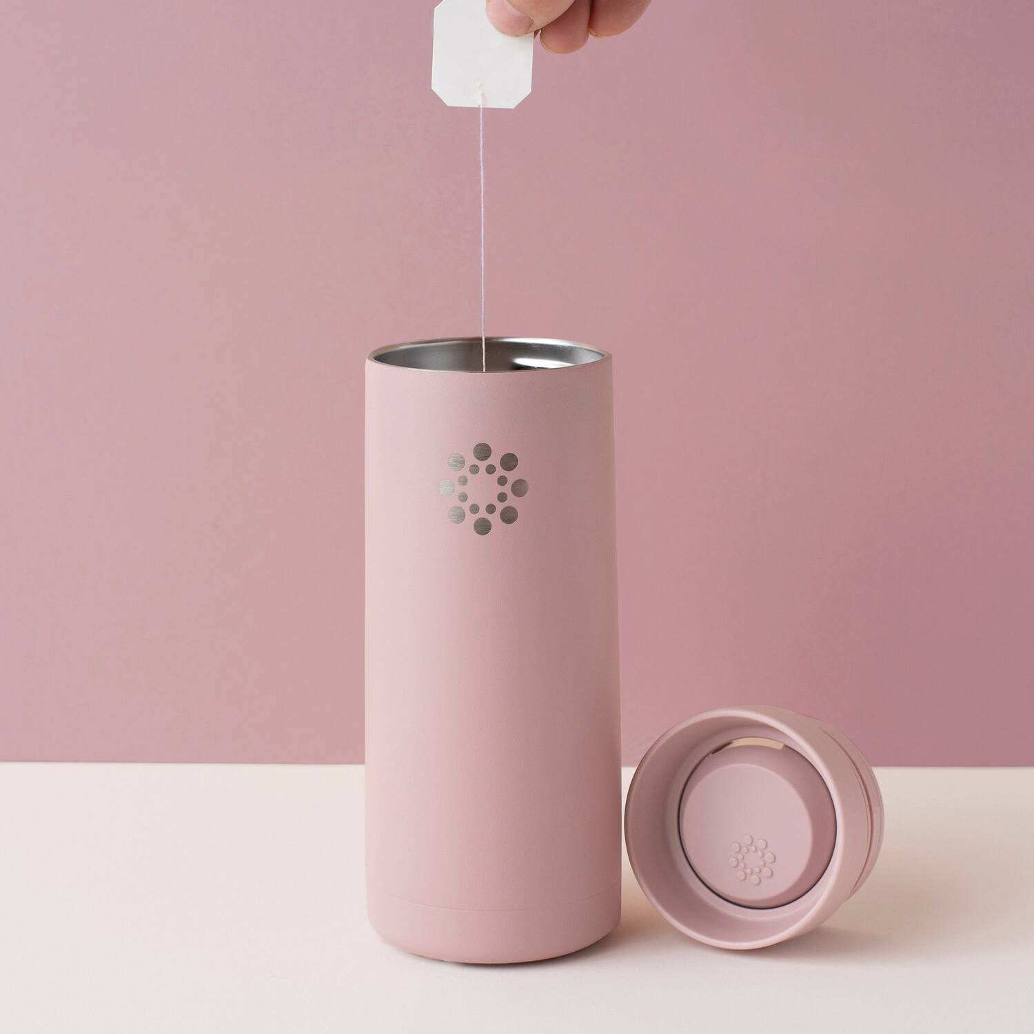 Alt View 1. Lifefactory - Lifefactory Ls324mdr4 16-oz. Stainless Steel Vacuum-insulated Tumbler (desert Rose) - pink.