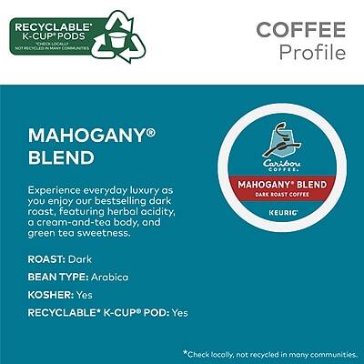 **COFFEE Profile**

**MAHOGANY BLEND**

Experience everyday luxury as you enjoy our bestselling dark roast, featuring herbal acidity, a cream-and-tea body, and green tea sweetness.

- **ROAST:** Dark
- **BEAN TYPE:** Arabica
- **KOSHER:** Yes
- **RECYCLABLE K-CUP® POD:** Yes

*Check locally, not recycled in many communities.

**RECYCLABLE K-CUP® PODS**
*Not recycled in many communities.