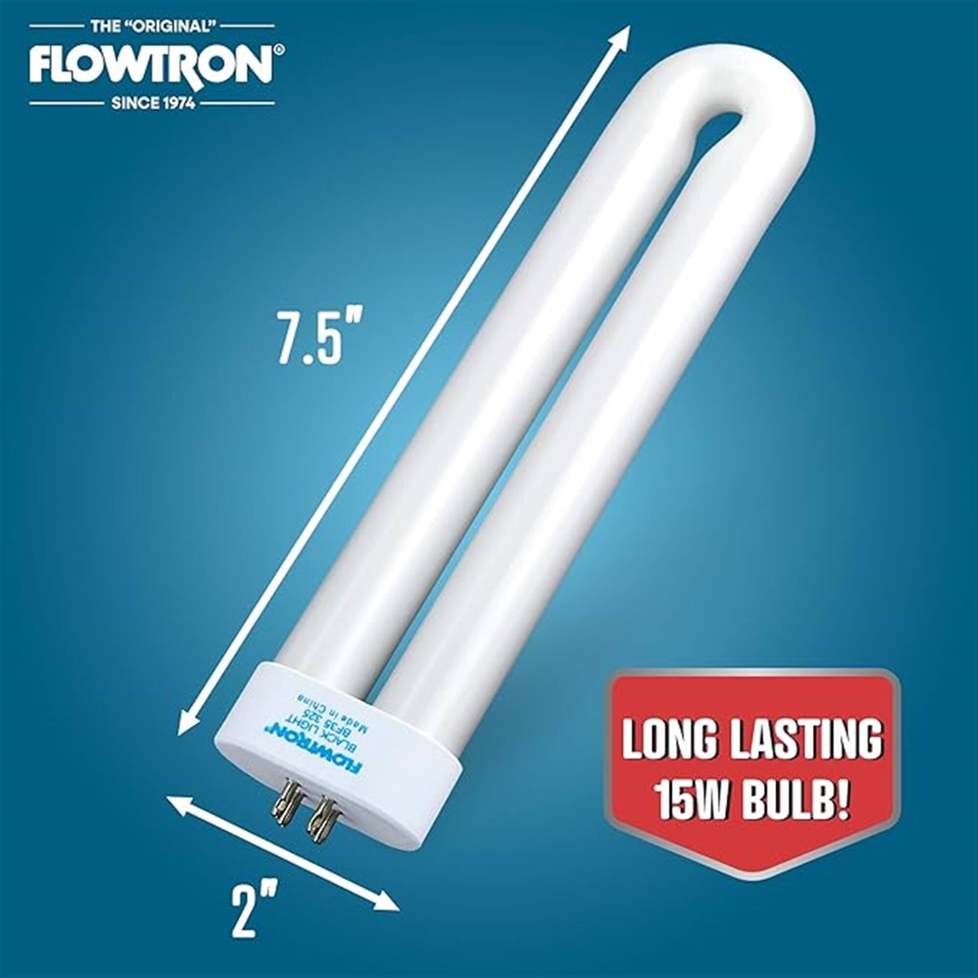 The "Original" Flowtron Since 1974  
7.5" China Light 325 Made BF35 "Hortwor Black Long Lasting 15W Bulb! 2"