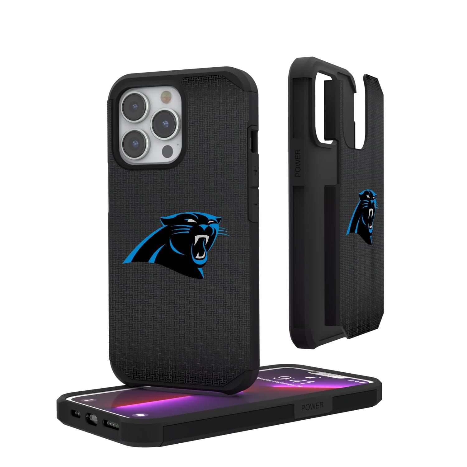 Keyscaper - NFL - Carolina Panthers Linen Logo iPhone Rugged Case - 14 Pro - Black price history on PriceWatchPro